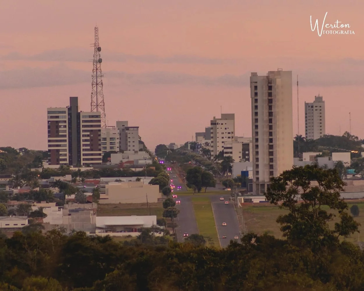 Vista de arquivo da cidade de Sorriso, Mato Grosso, no Médio-Norte, fotografada por Weriton N. R. Queiros em 17/5/2020.